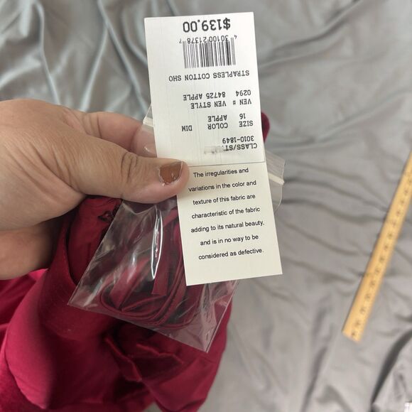 NWT!! David’s Bridal Short Strapless STYLE#84725 Size 16 Color Apple - Picture 14 of 14